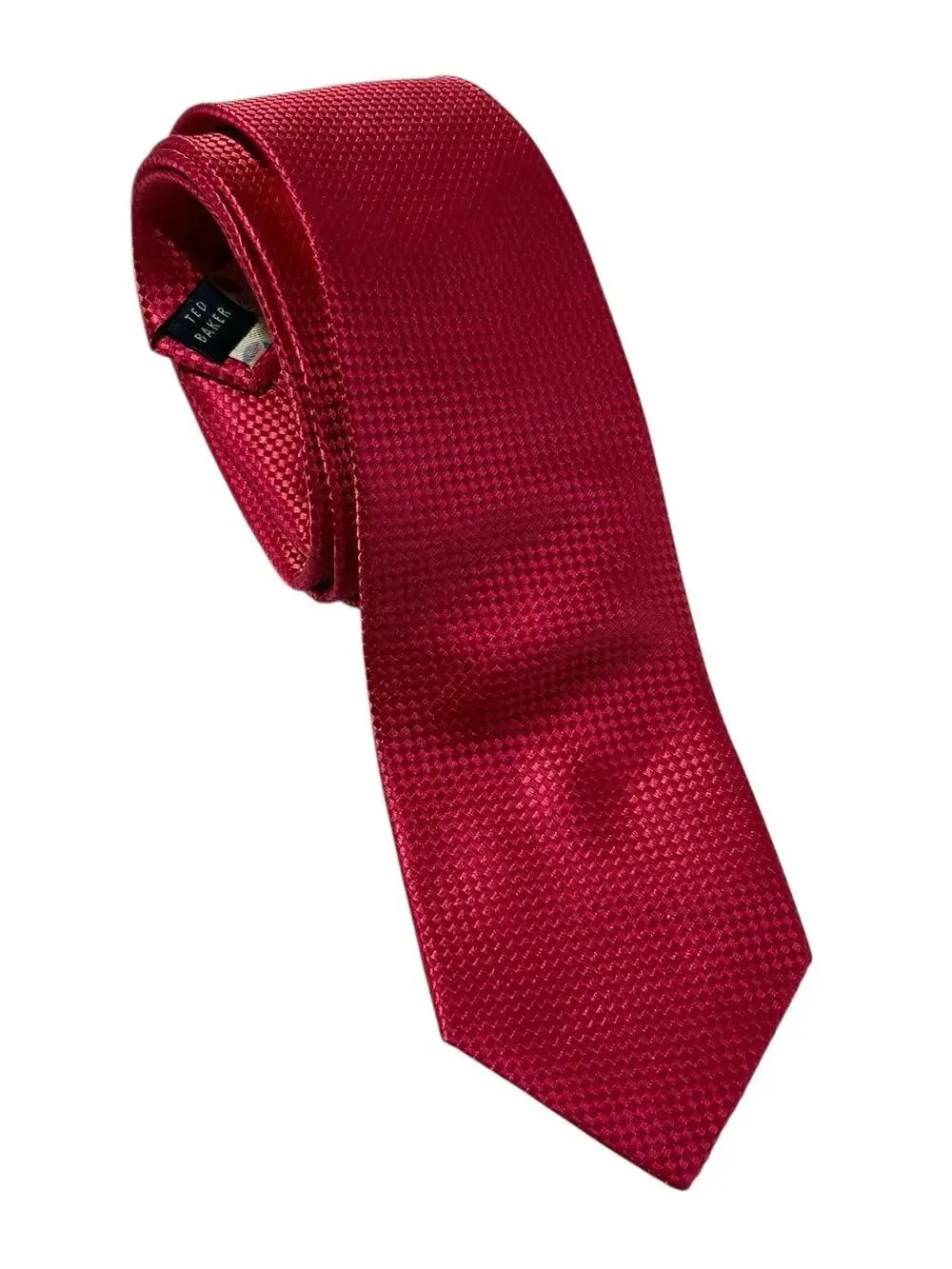 Ted Baker London Men's Hot Pink Iridescent Shaped Geometric Imported Silk